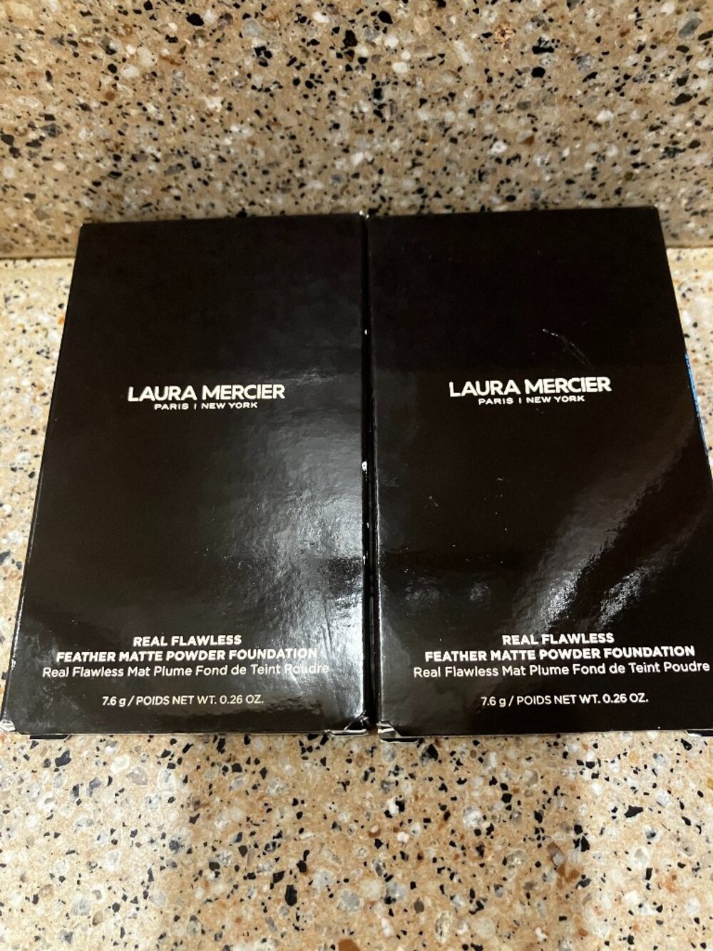 Laura Mercier Set of 2 Feather Matte  Powder Foundation Creme Caramel ! NIB!